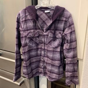 Columbia Canyon Point II Shirt Jacket, dark Plum Plaid, S
